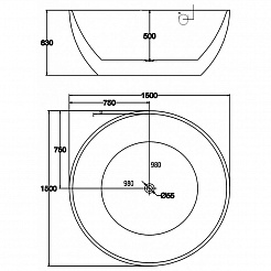 BelBagno Акриловая ванна BB46-1500-PERL – фотография-6